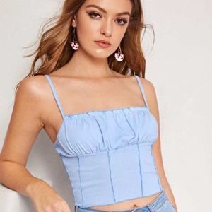 Blue Shein Cami Crop | Small
